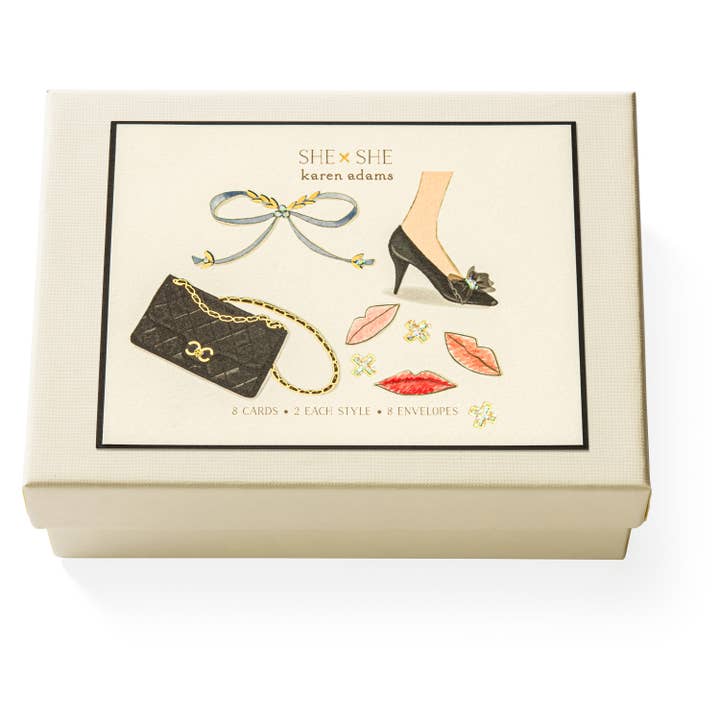 Karen Adams Designs - Venta al por mayor Conjunto de papelería y tarjetas - Tarjeta de notas individual Smooch
