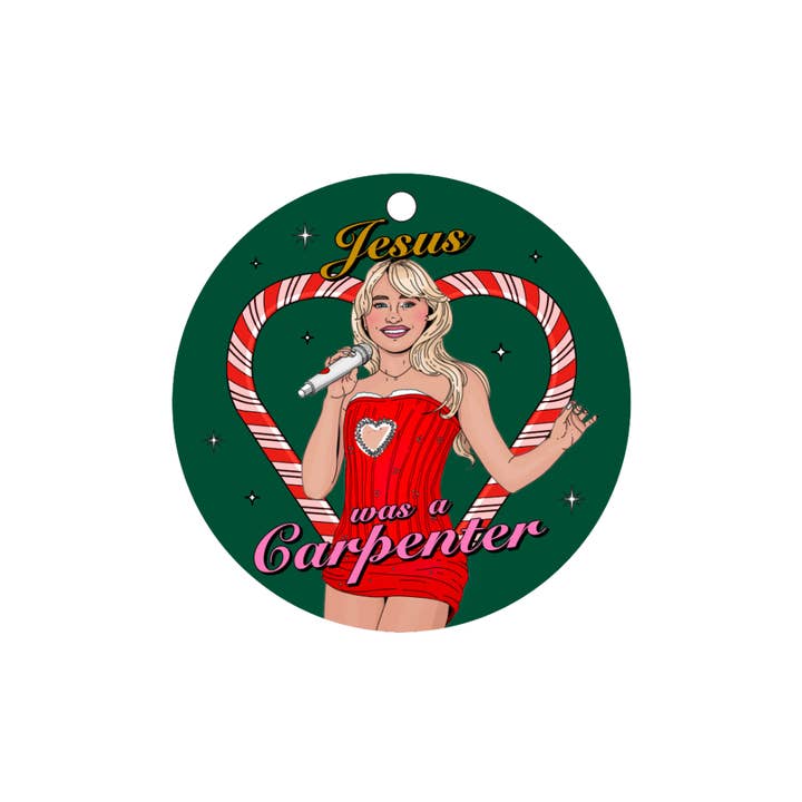 Jesus Carpenter Holiday Ornament for wholesale by Party Mountain Paper co.