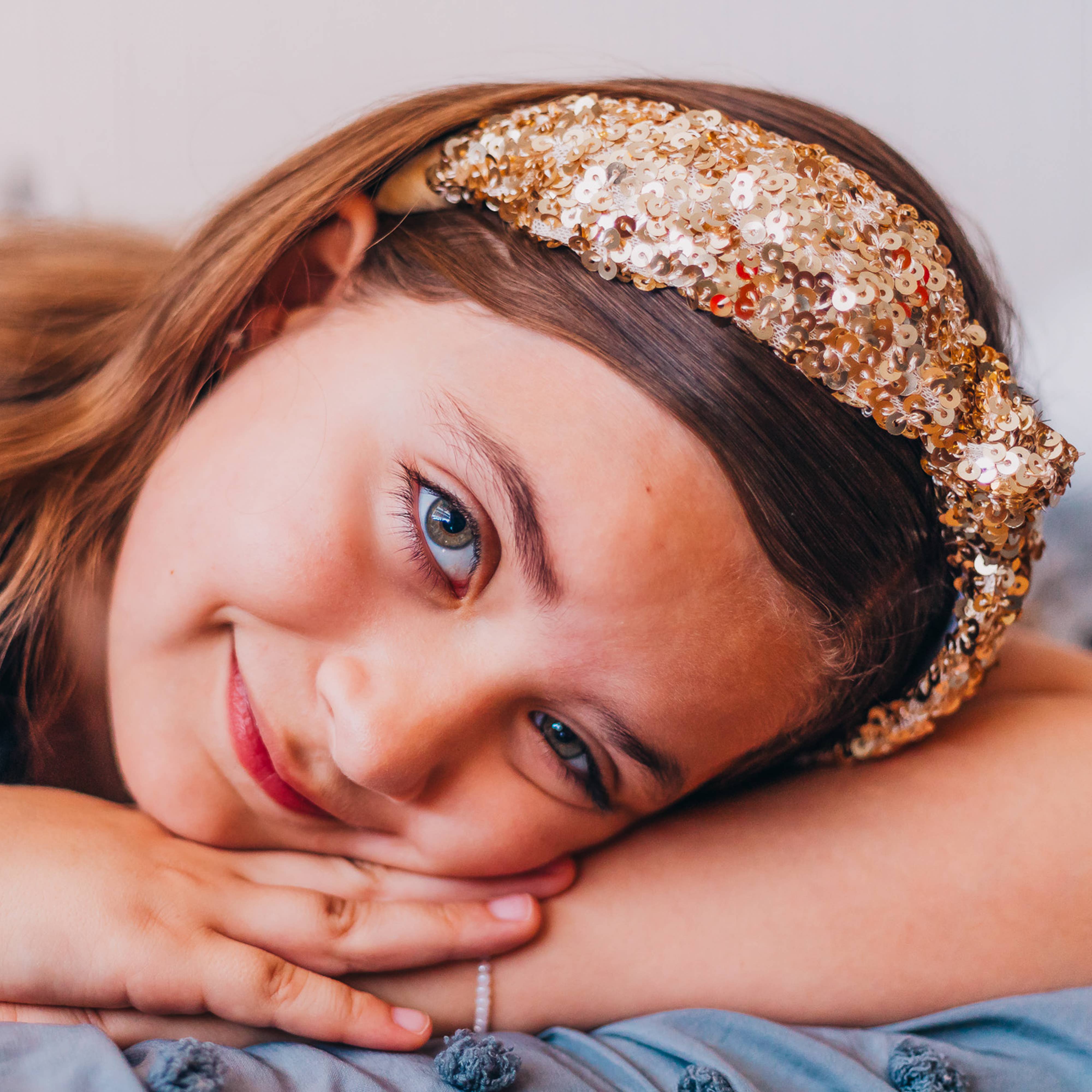 Frog Sac - Wholesale Fashion Headband - Kids - Kids Knot Headband - Sequin Knotted Hair Band Accessories60