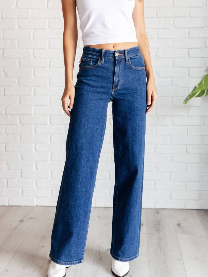 Hazel High Rise Vintage Wide Leg Jeans for wholesale by Bella Nova Style Co