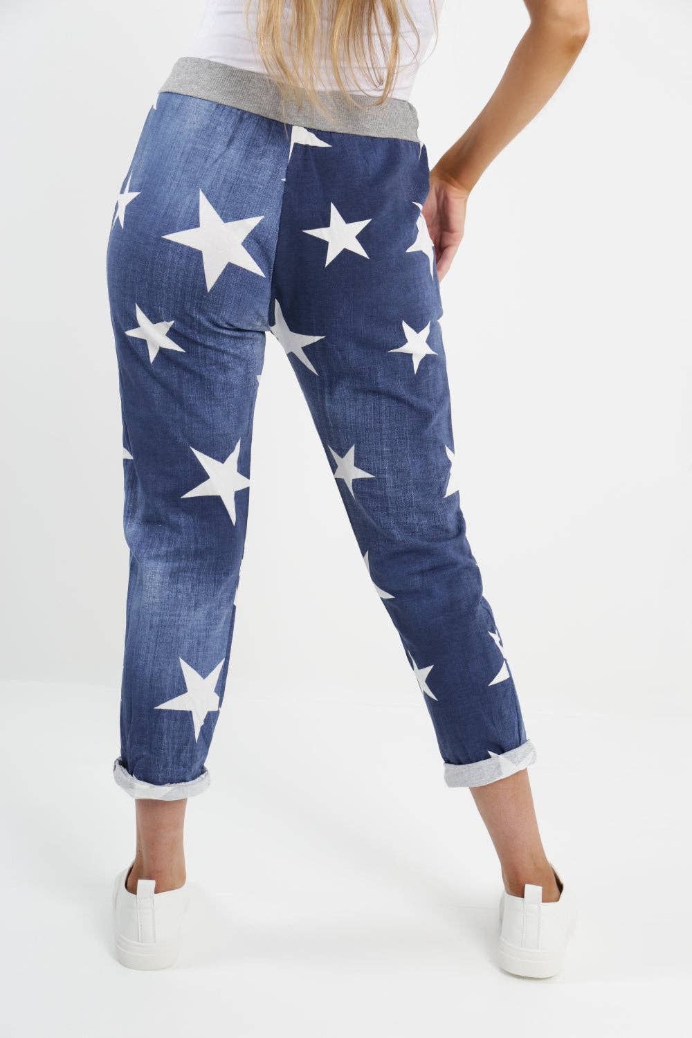 Miss Bold – wholesale Byxor - Dam – Italienska stjärntryckta fickor Bomullsbyxa för damer2