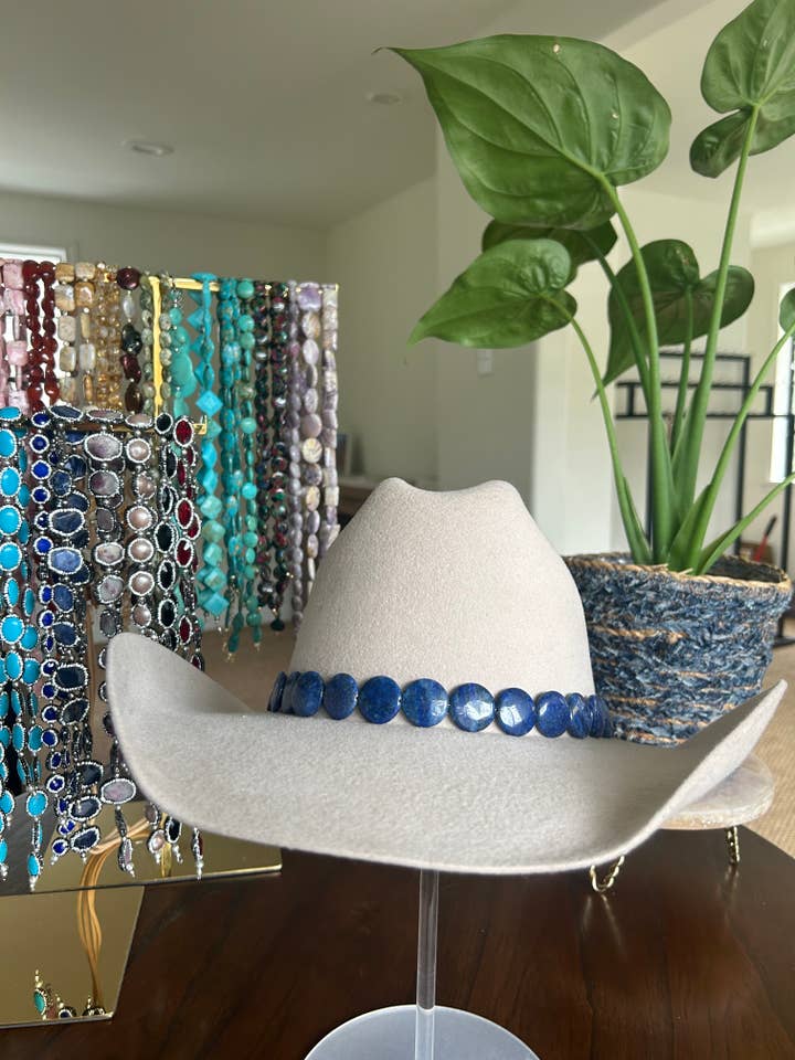 Fascia per cappello in lapislazzuli per la vendita all'ingrosso da parte di Lucky Gem Club