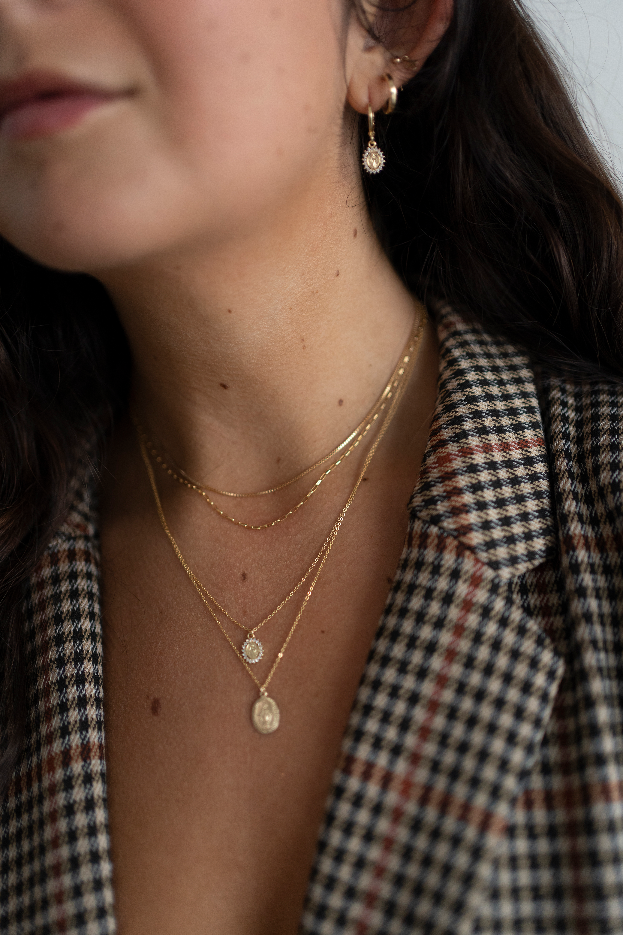 May Martin - Wholesale Pendant/Charm Necklace - CZ Mary Coin Necklace1