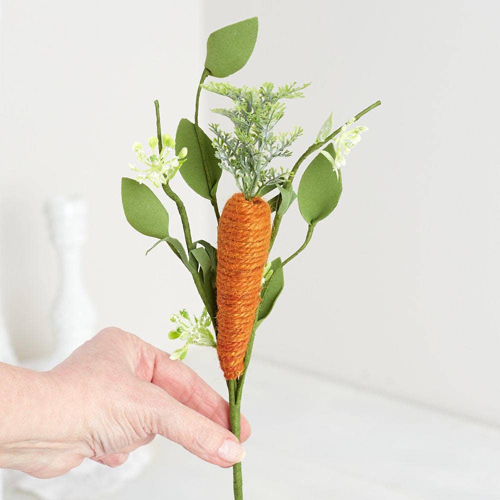 Factory Direct Craft - Vente Fleurs artificielles - Carotte de Pâques de 11" enveloppée de jute0