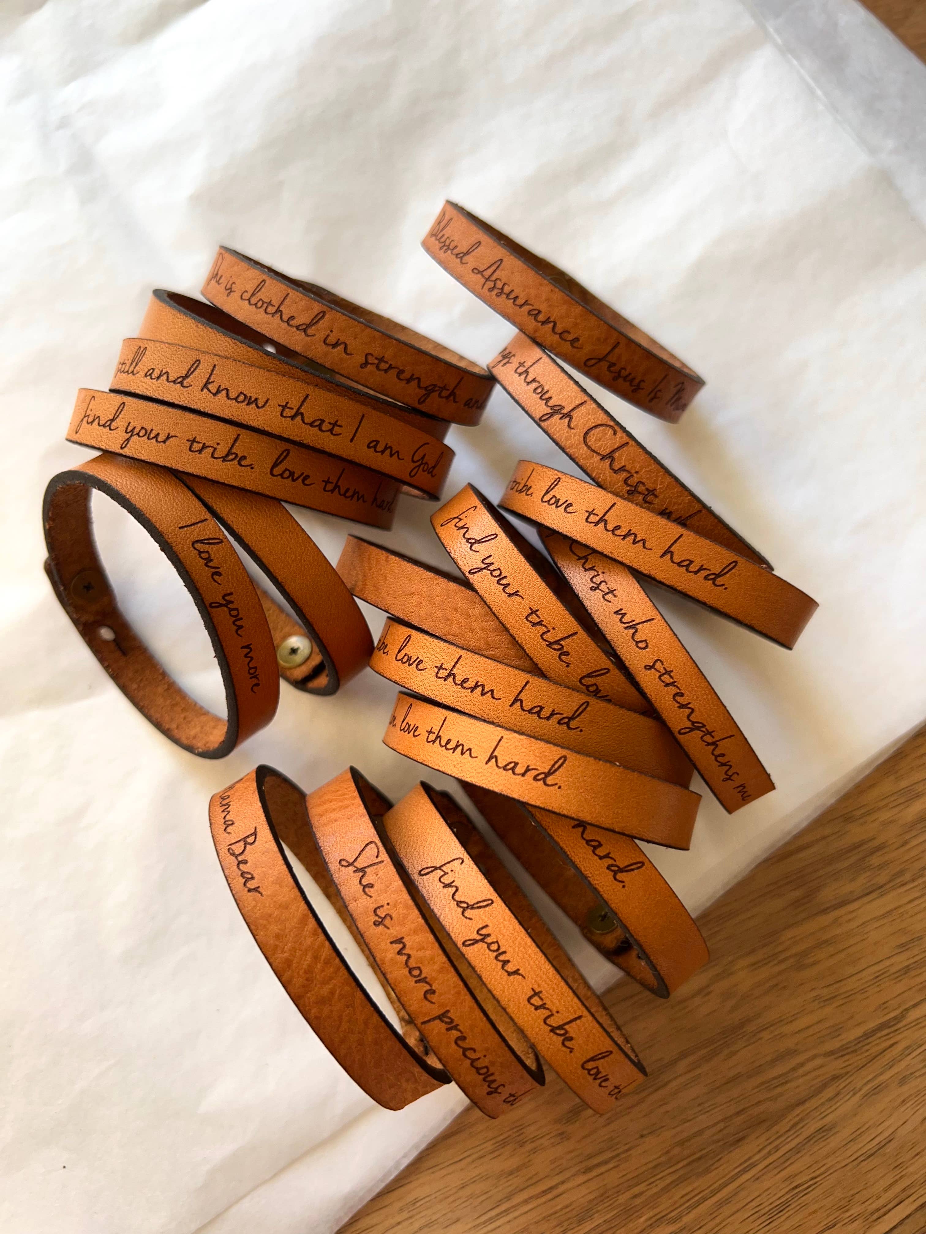 New Market Farmhouse – wholesale Bangle bracelet – Best Mom Ever Thin Leather Bracelet - Mother's Day8