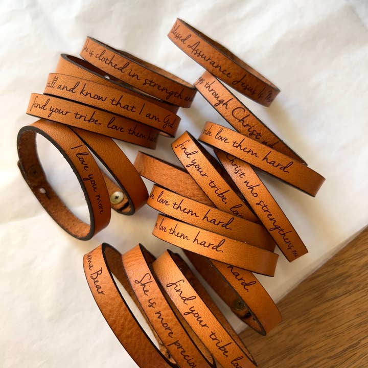 New Market Farmhouse – wholesale Bangle bracelet – Best Mom Ever Thin Leather Bracelet - Mother's Day8