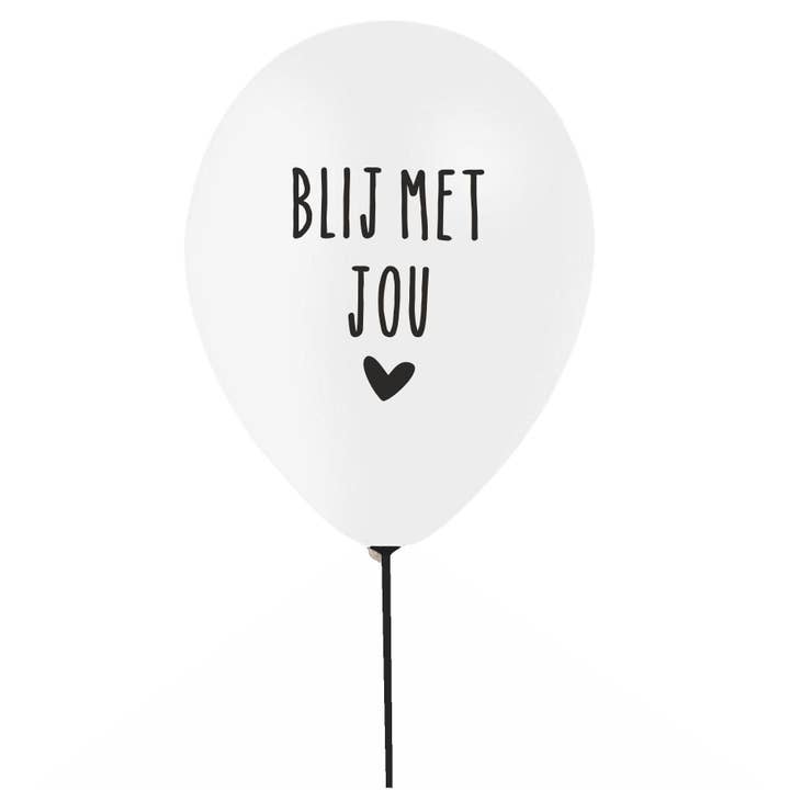 Ballons Maîtresse 'Heureuse Avec Toi' Avec Bâtonnets pour la vente par Sproetiz