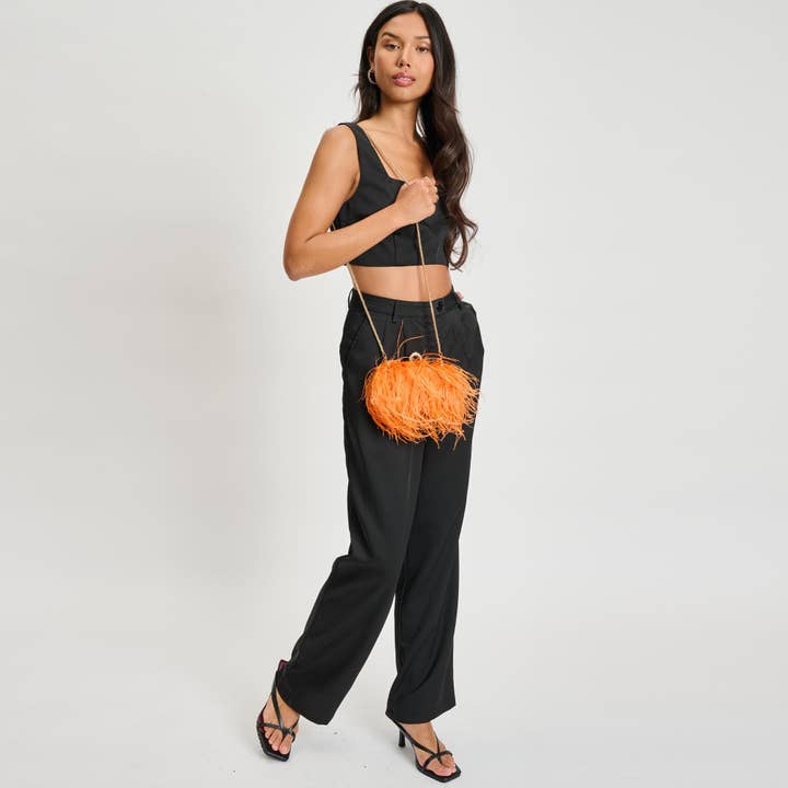 Moda Luxe – Bolsa - Mulher por atacado – Bolsa de Noite Harlow Feather25