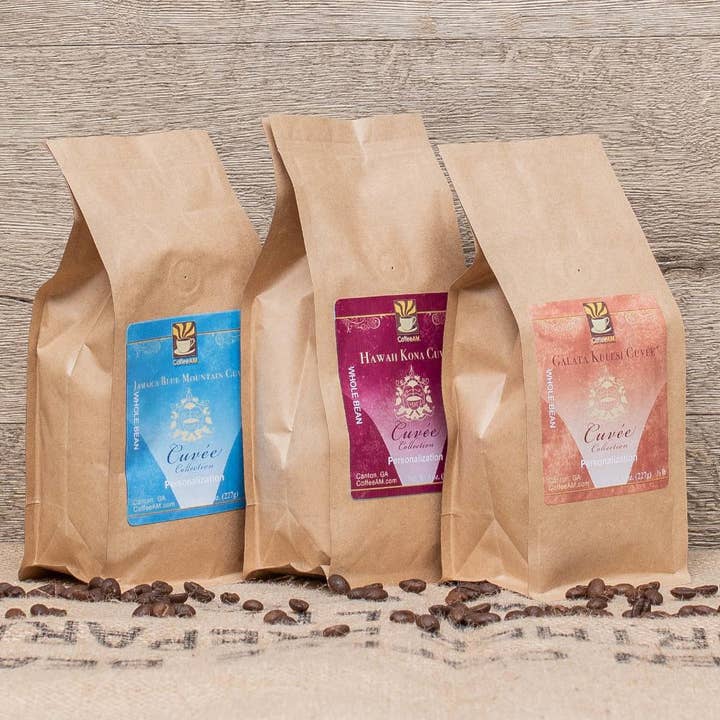 Cuvee Coffee Collection (3 sachets de 1/2 lb), coffret cadeau café pour la vente par CoffeeAM