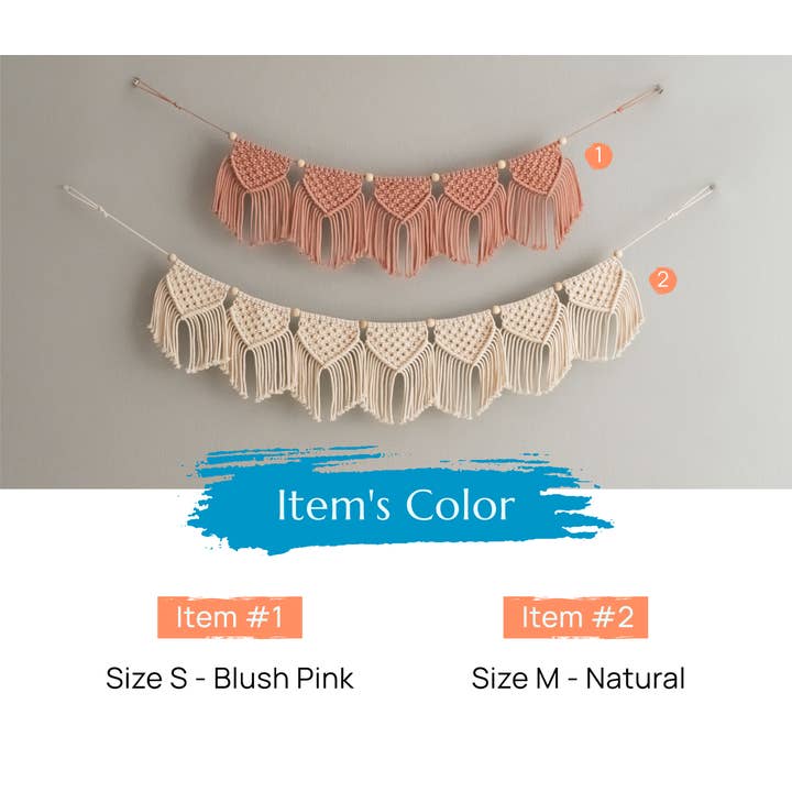 BeanDaikon - Wholesale Bunting/Garland - Macrame Bunting Garland H333