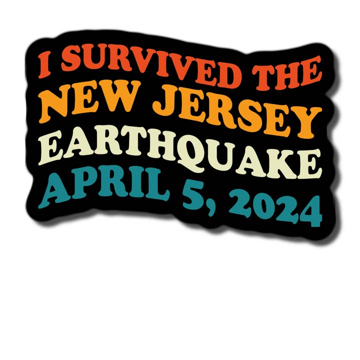 Sobreviví a la pegatina del terremoto de Nueva Jersey para venta al por mayor de Lyrical River Designs