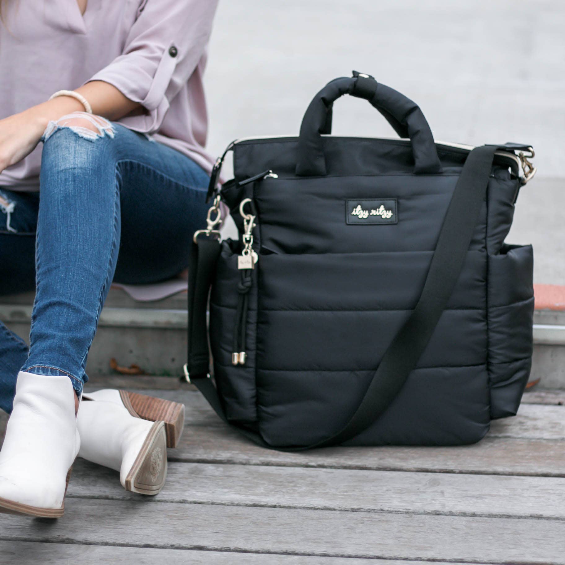 Itzy Ritzy - Wholesale Diaper Bag - Baby - Dream Convertible™ Midnight Black Diaper Bag38