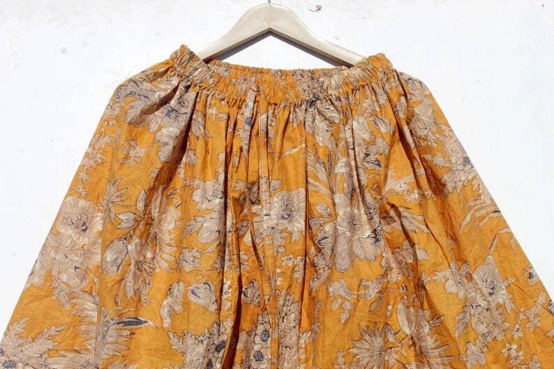 GYPSY STUDIO - Wholesale Skirt - Women's - Indian Cotton Block Print Handmade Bohemian Bird Skirt 1