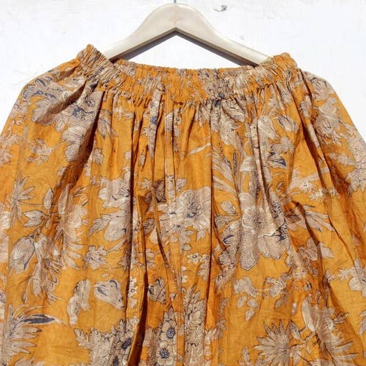 GYPSY STUDIO - Wholesale Skirt - Women's - Indian Cotton Block Print Handmade Bohemian Bird Skirt 1