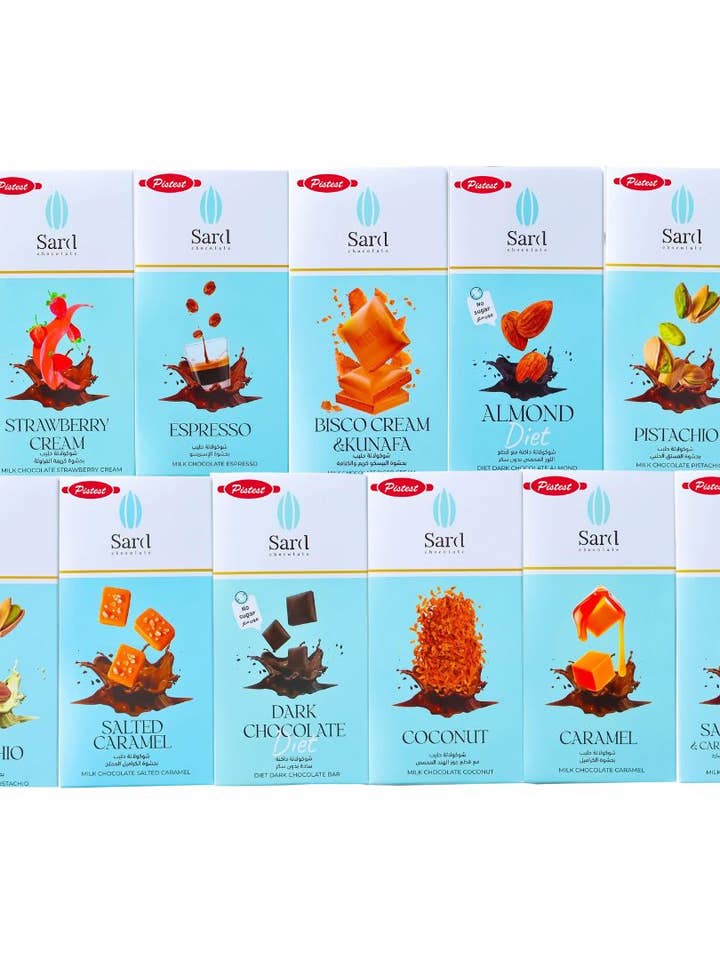 Dubai Milk Chocolate Bar–Chocolate & Assorted Flavors-1.4 oz for wholesale by Pistest