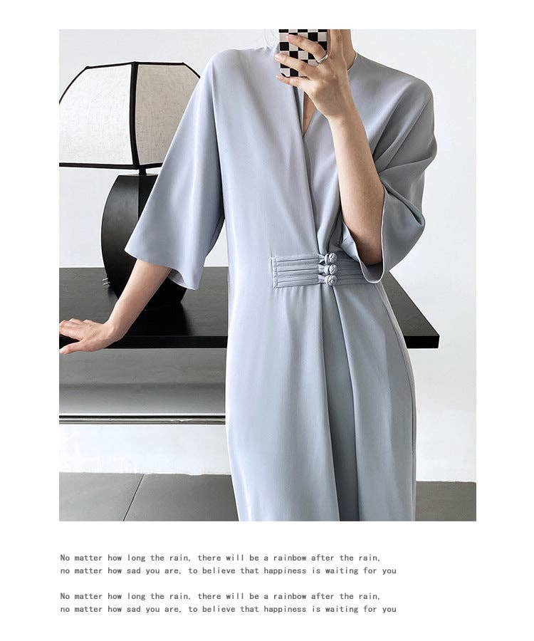 Marayn - Vente Robe – femme - 2025 NOUVELLE Robe Noeud Élégante Moderne Chic Touche Chinoise32