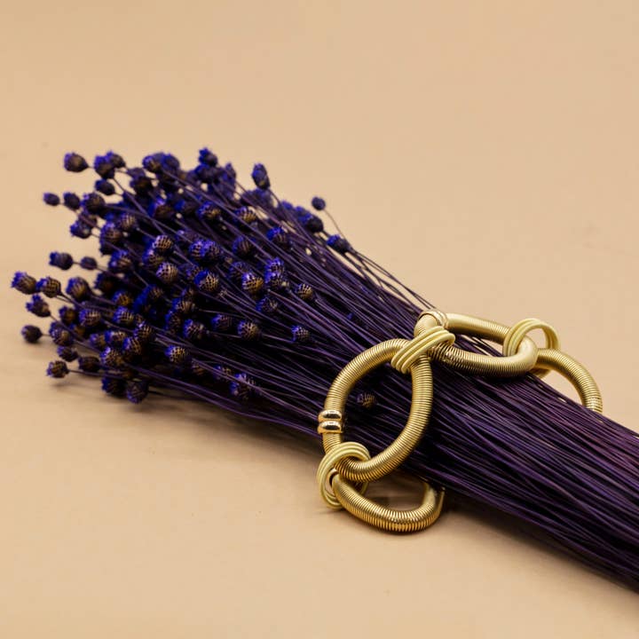 Sea Lily – wholesale Länkar och kedjearmband – 939 G-BR - stora diamant guld tråd ringar armband1