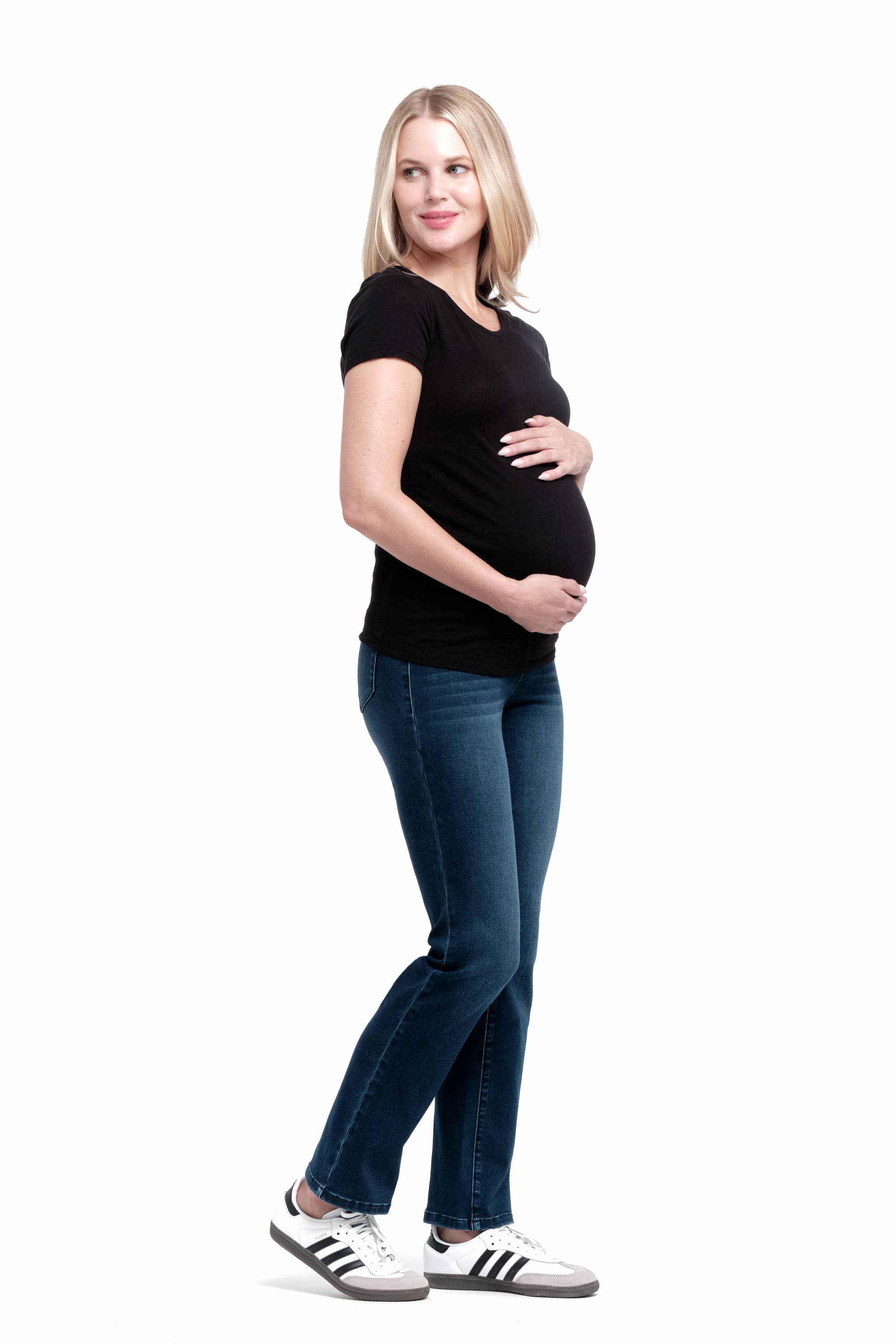 1822 Denim - Vente Jean – maternité - Jean de maternité Better Butter Slim Straight de 30 pouces en Lanie4