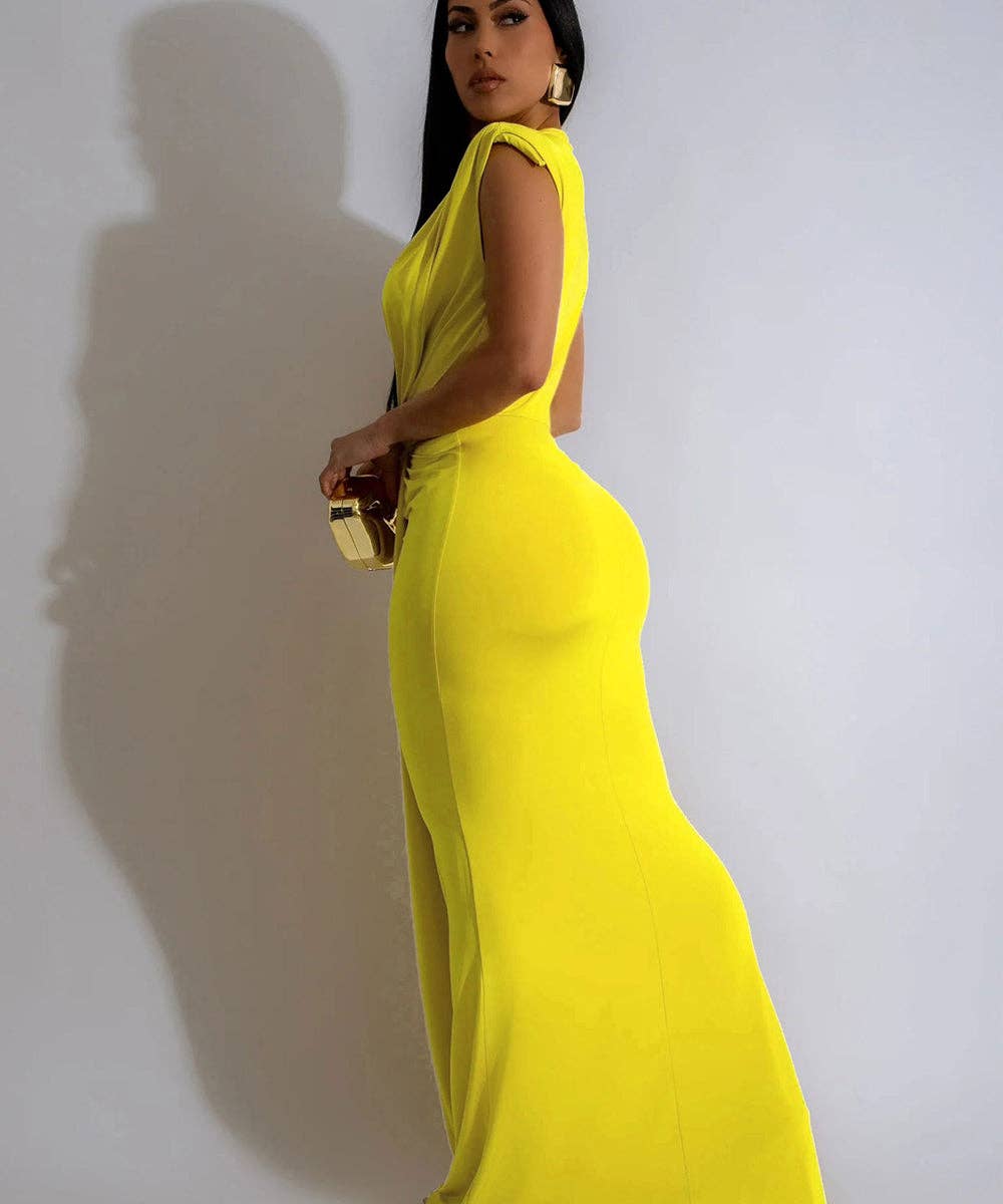 Aria Romance - Wholesale Formele jurk - Dames - Mouwloze Bodycon Midi Jurk4