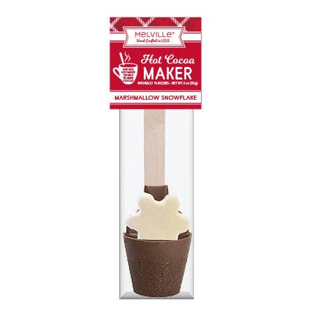 Melville Candy Company - Wholesale Hot Cocoa Spoon - Snowflake Marshmallow Hot Chocolate Spoons