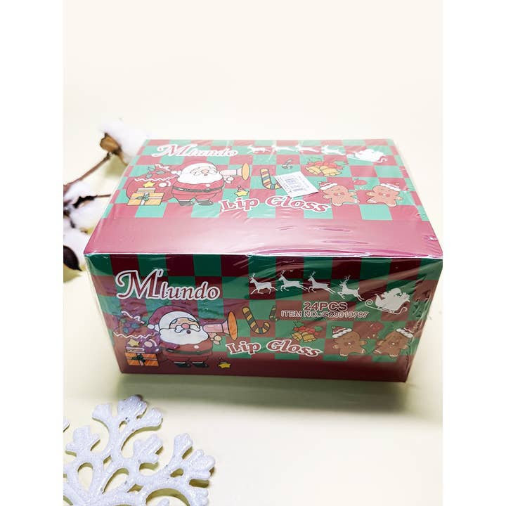 ASSORTED COLOR Christmas Pocket Ready Lip Gloss for wholesale on Faire7