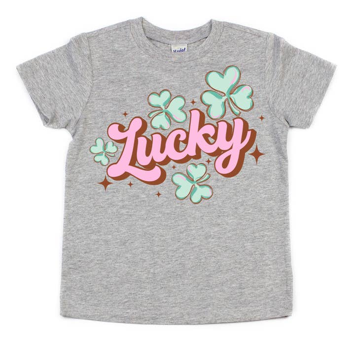 Circus Threads LLC - Wholesale Screen Printed T-Shirt - Kids - Pink Lucky2