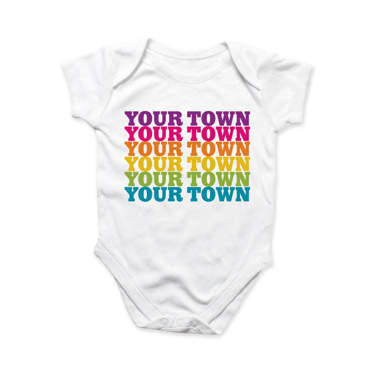Rock Scissor Paper - Wholesale Bodysuit (Non-Footed) - Baby - Personalized City Baby Bodysuit - Supergraphics Repeat name 0