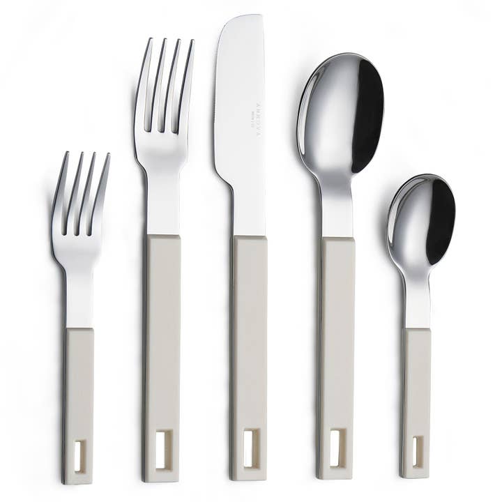 ANNOVA - Wholesale Flatware Set - ANNOVA Block Handle Silverware Set 20 Pieces Color Modern Style Flatware15