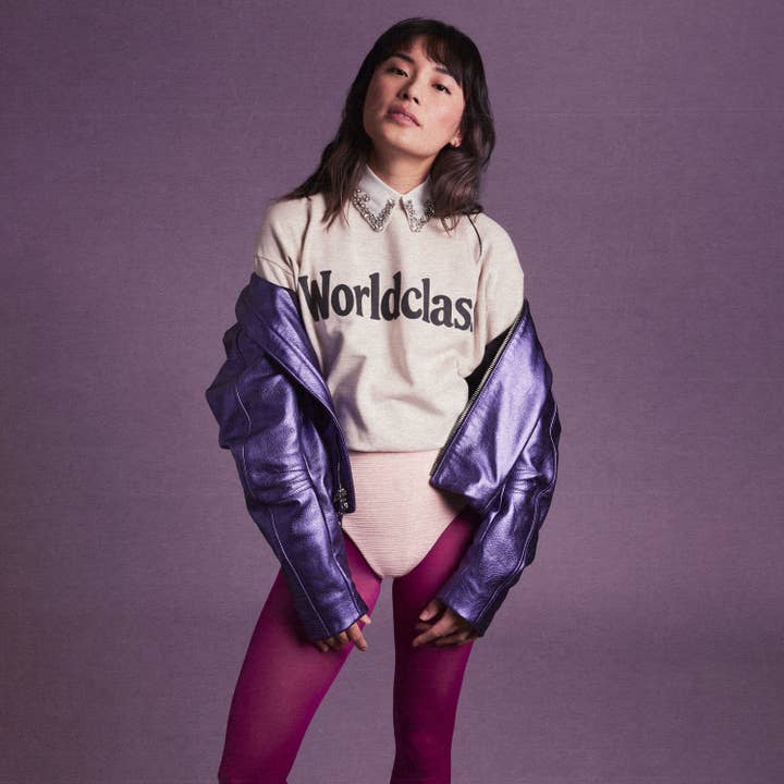 Sweatshirt Feminina Assinatura em Oyster por atacado de Worldclass Clothing