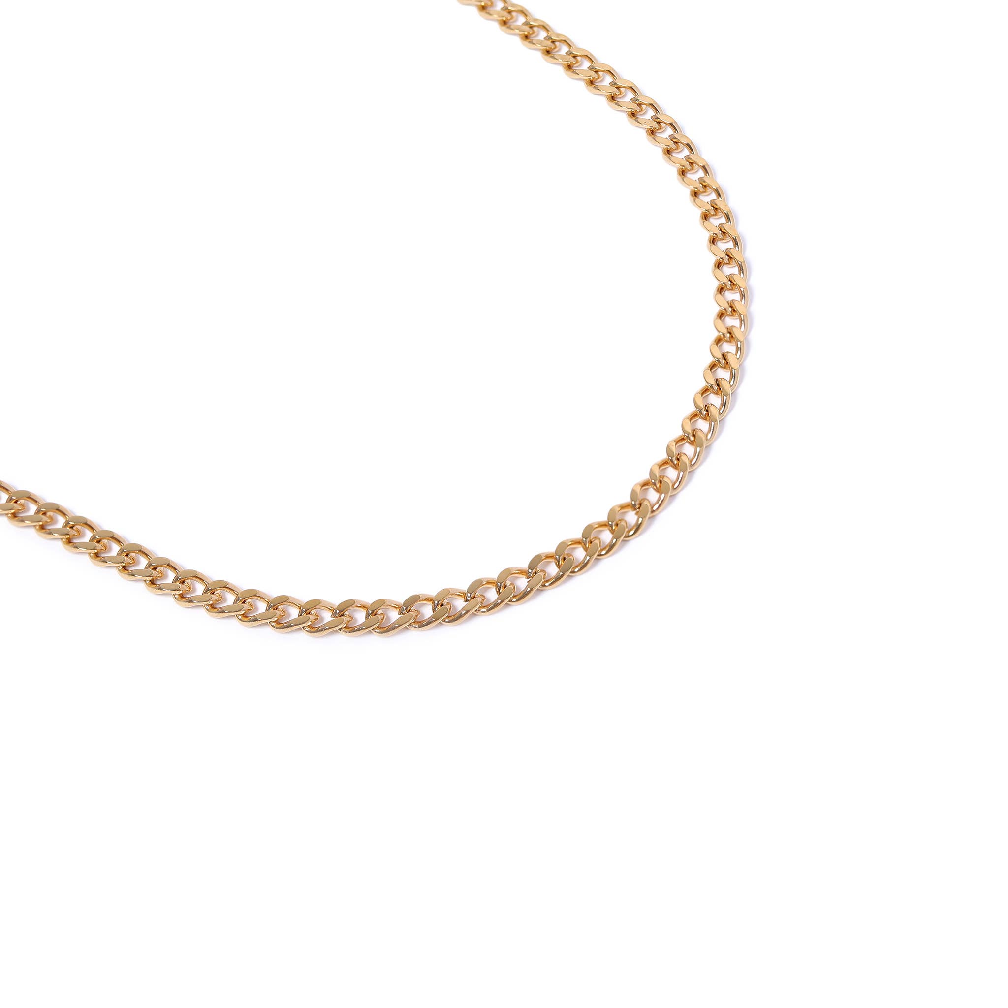 WJW - Wholesale Link & Chain Necklace - 18K Gold PVD Stainless Steel Curb Chain Necklace7
