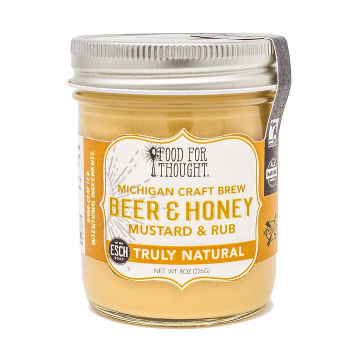 Truly Natural Beer and Honey Mustard for wholesale by Food For Thought