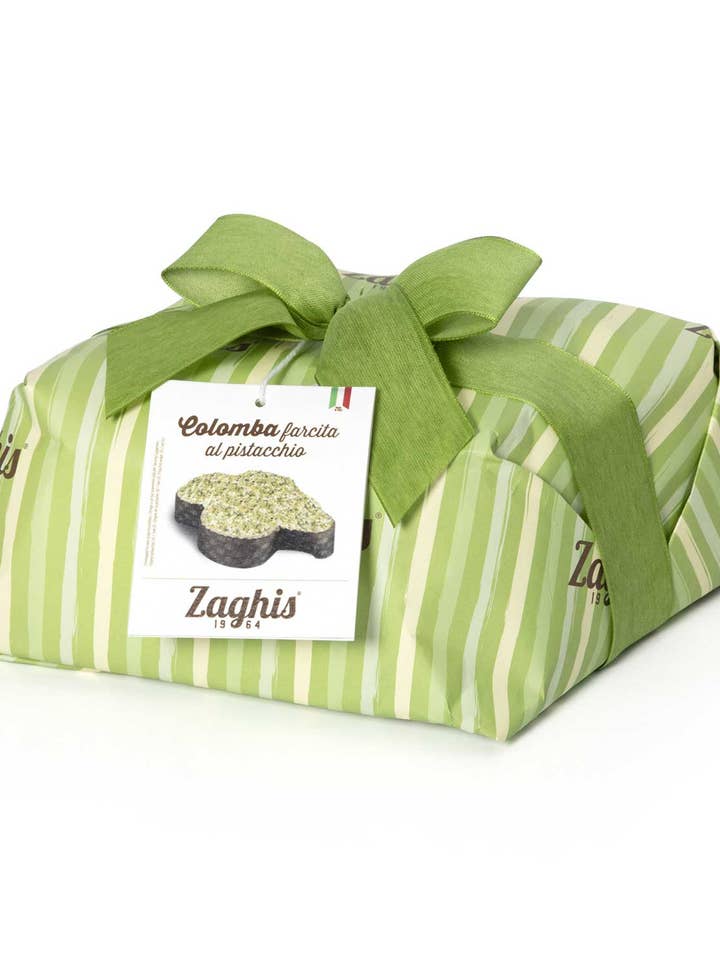 Colombe de Pâques fourrée à la crème de pistache Zaghis 800 g pour la vente par Trevisan