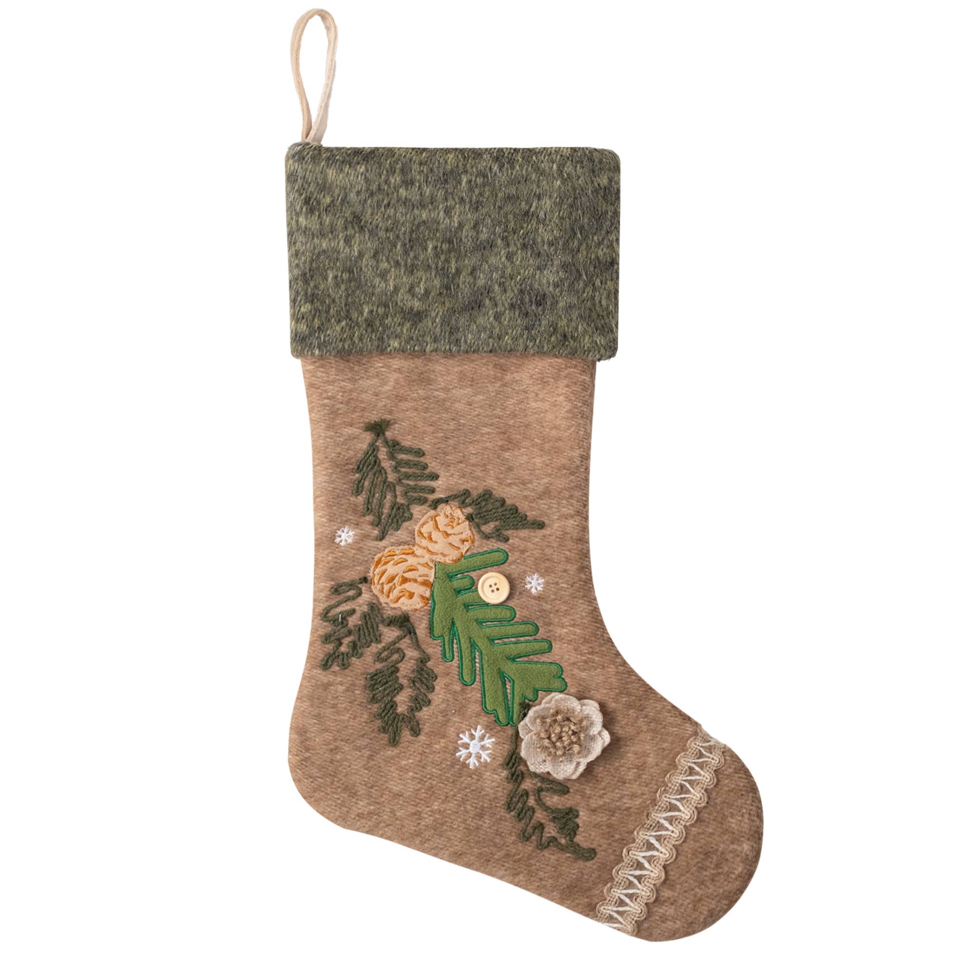 GEXWORLDWIDE - Vente Collants festifs - Nouvelle chaussette de Noël verte et brune forêt10