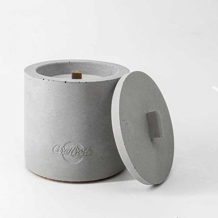 Grellroth Produktdesign - Wholesale Outdoor Candle - Concrete Outdoor Fire “Light” Height 120 With Weather3