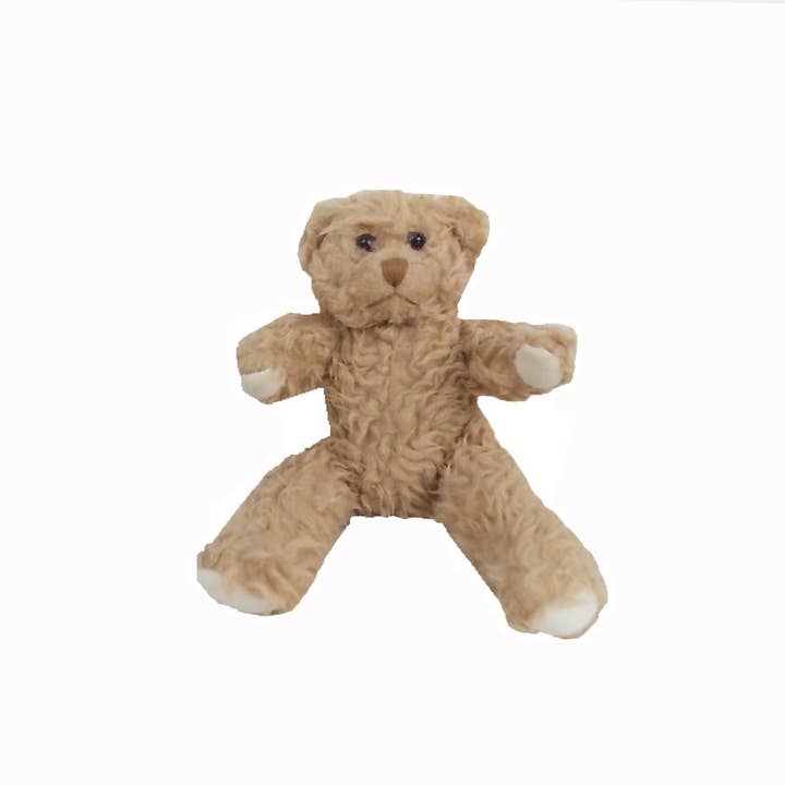 Fabric Jointed Teddy Bear, Brown - 10" Tall for wholesale by Birch Maison