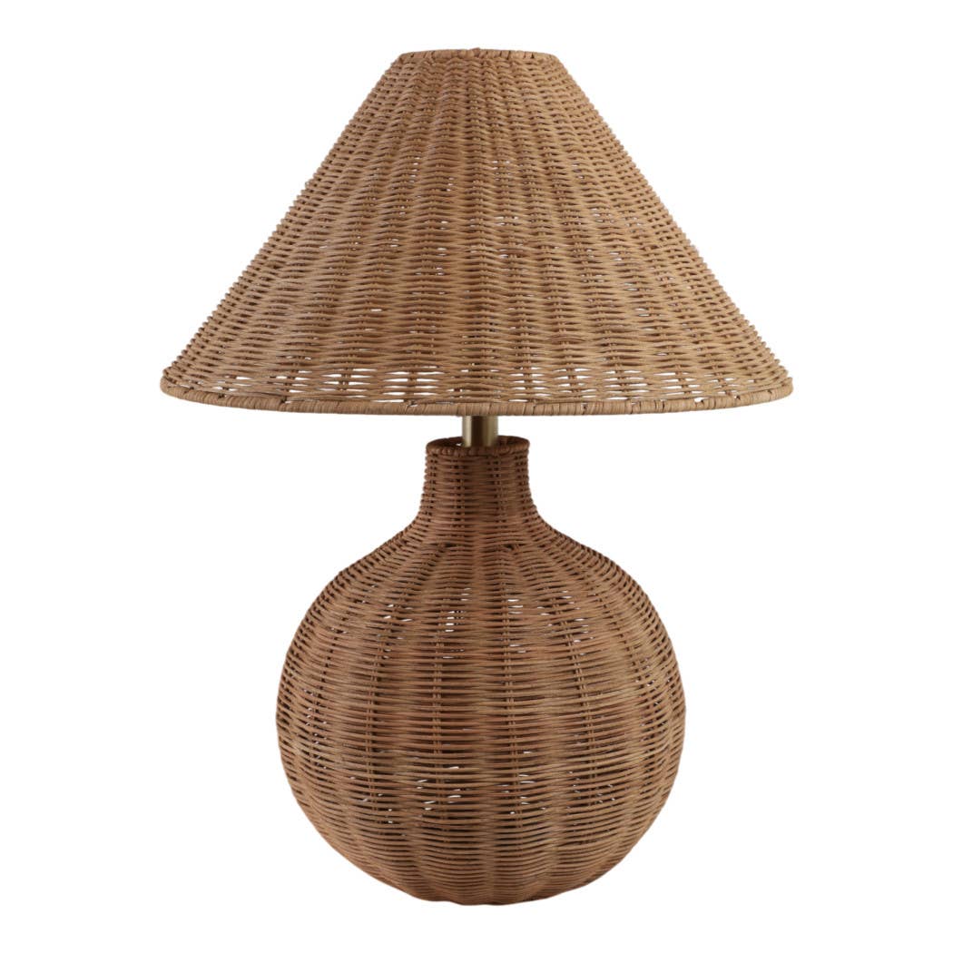 Sagebrook Home - Wholesale Accent/Desk Lamp - Brown 23x20 in. Woven Rattan Bud Casual Table Lamp3