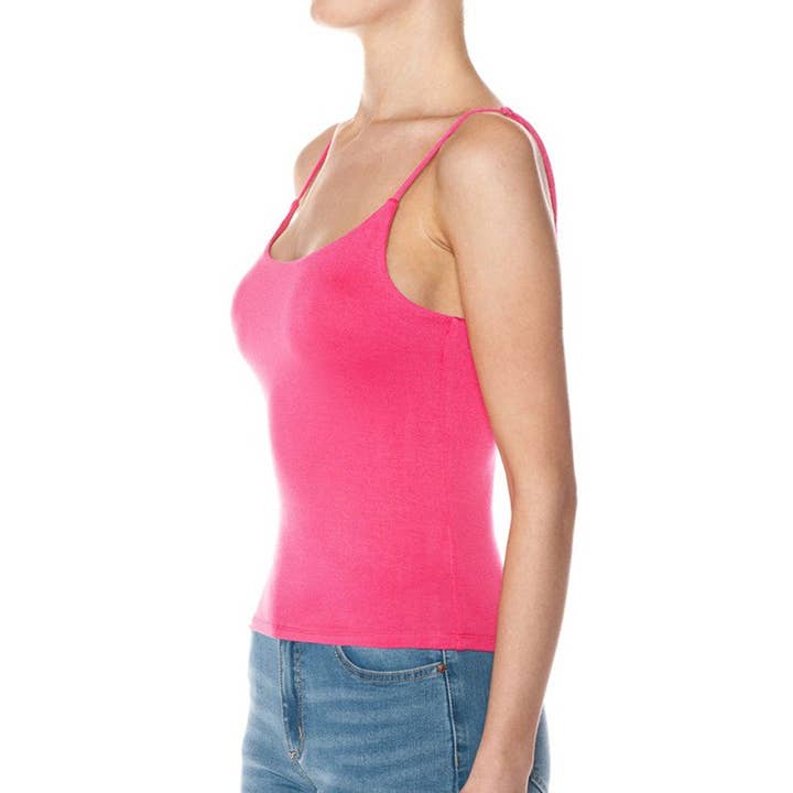 UP CLOTHING - Wholesale Camisole - Women's - SCOOP NECK DOUBLE LAYER CAMI TOP2