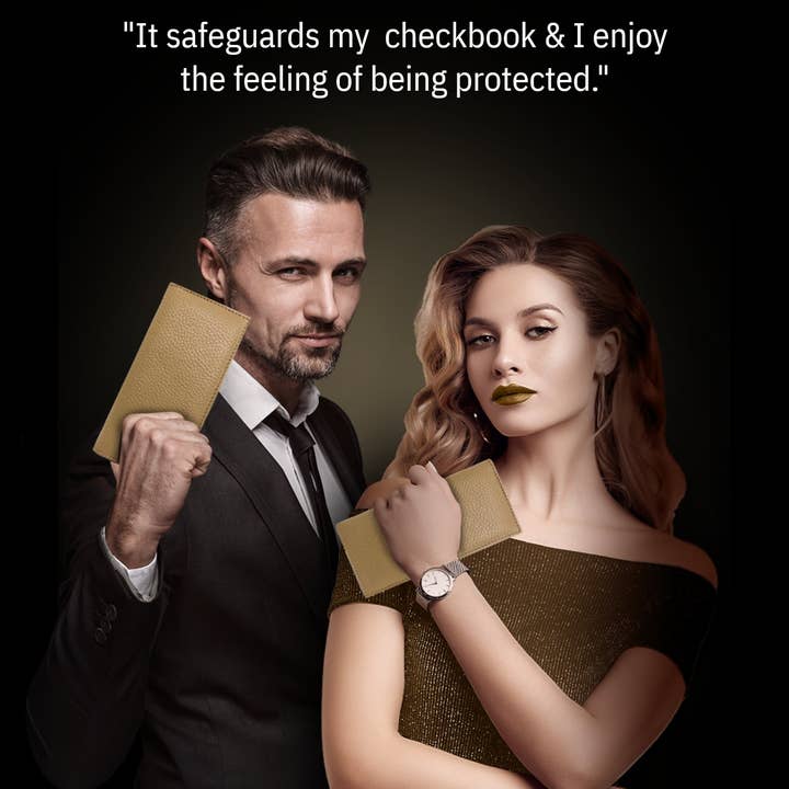 Access Denied Accessories - Wholesale Wallet - Unisex - Genuine Leather Checkbook Cover For Women &Men RFID Blocking94