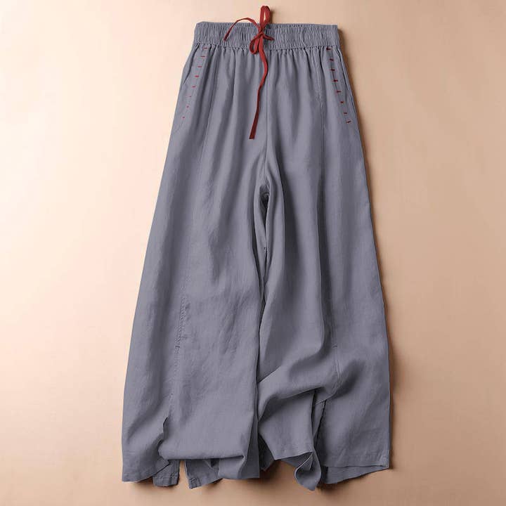 Rosa Clothing - Wholesale Pants - Women's - Comfy Daily Elastic Waist Drawstring Wide Leg Pants