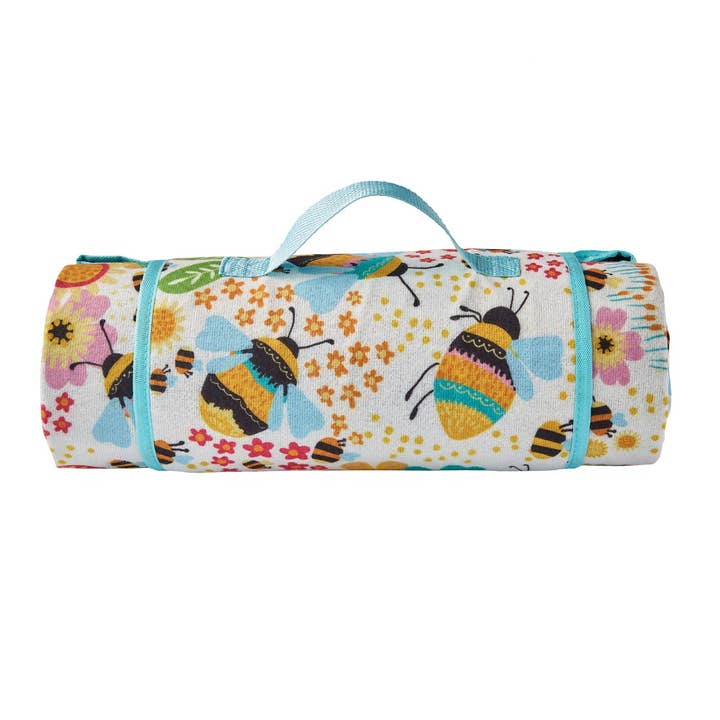 UW Home - Wholesale Picnic Blanket - Buzzy Bee Outdoor Picnic Blanket by Fusion in Ochre1