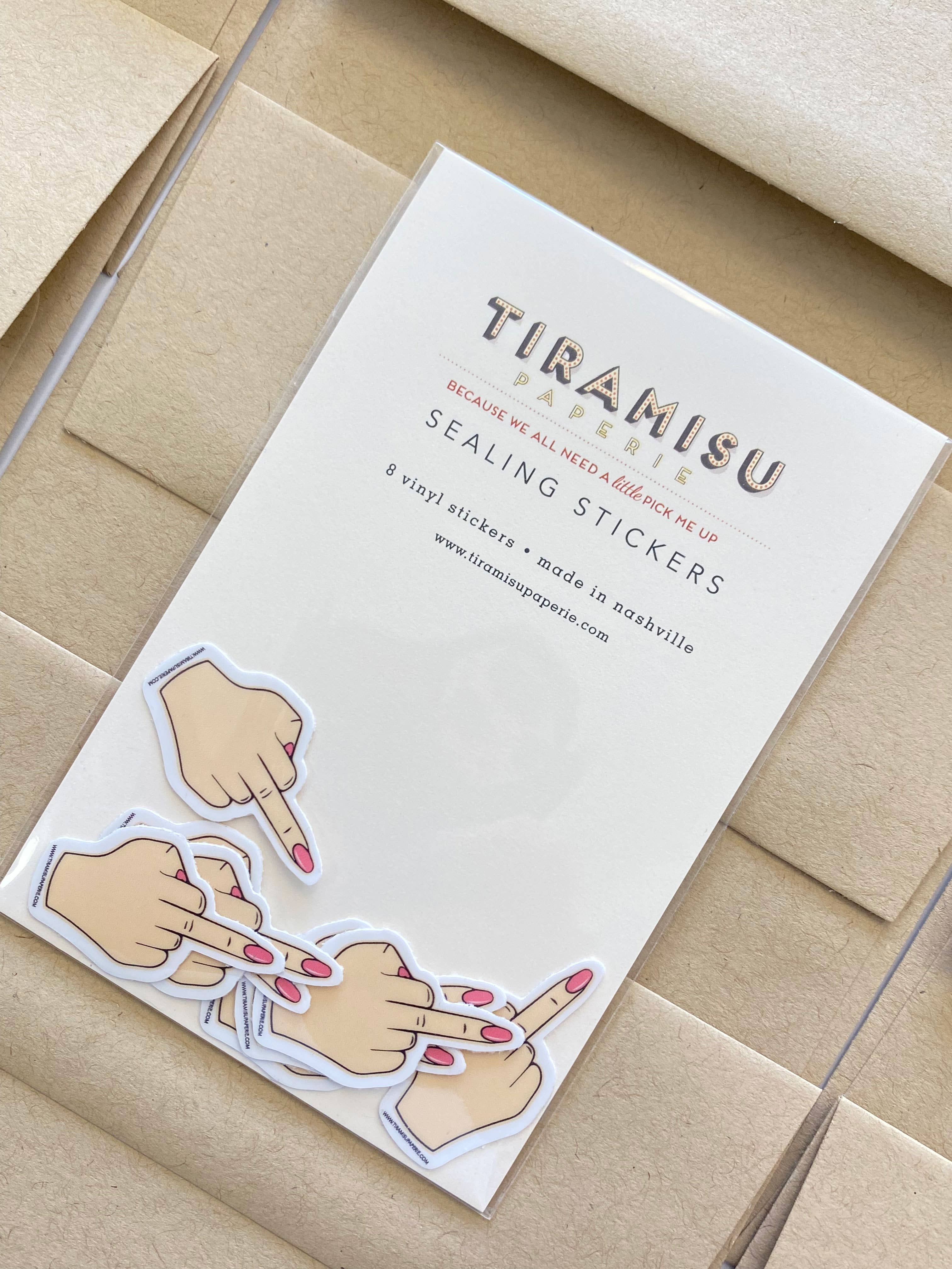 Tiramisu Paperie - Venta al por mayor Pegatinas para móviles y portátiles - Sellos adhesivos para sobres de dedo medio1