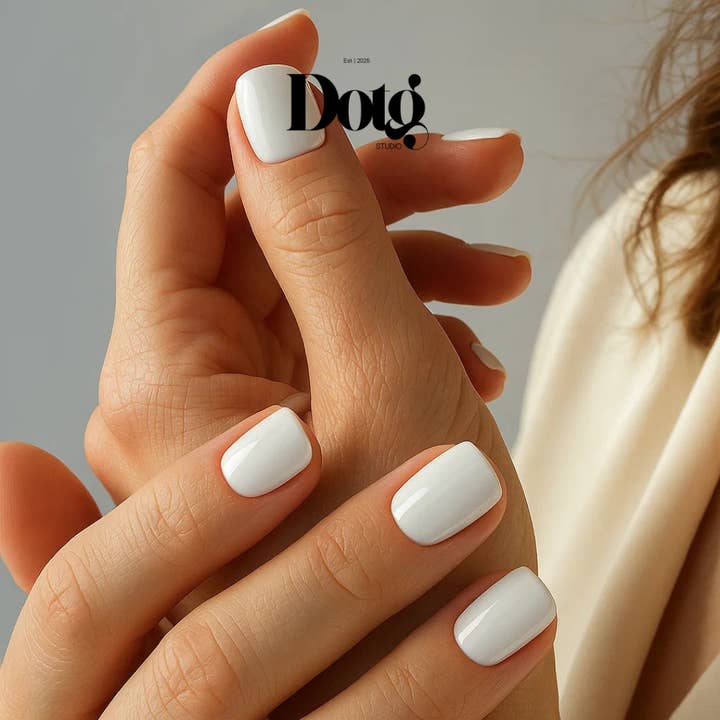 Nail Polish Wraps White Solid Color Minimalist DIY Manicure  for wholesale by Design on The Go Studio