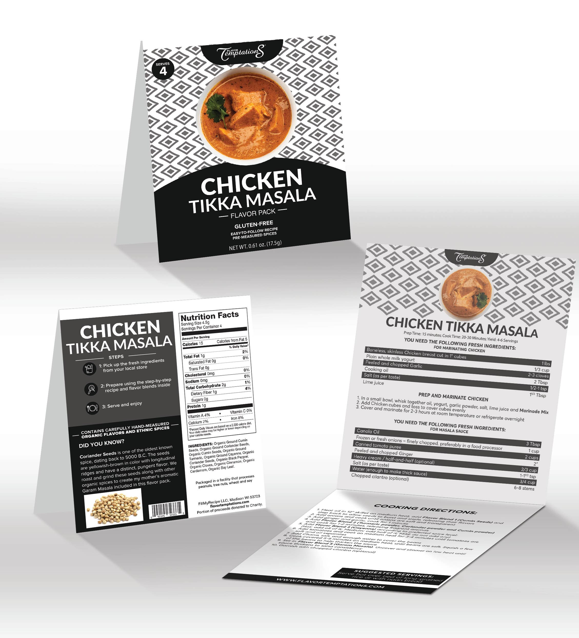 Flavor Temptations – wholesale Dried spice mix – Chicken Tikka Masala Organic Spice Kit | Gluten-free3