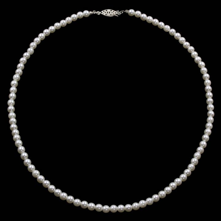 #9587 -20 - 6mm simulerad vit pärla halsband - 20" för wholesale av Bridal Store Jewelry