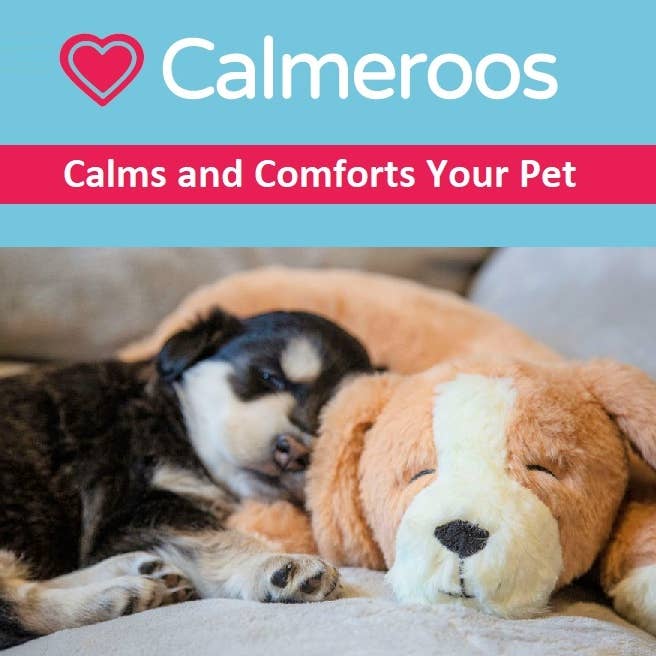 Calmeroos - Wholesale Pet Plush Toy - Dog - Calmeroos Puppy - Brown and Cream
