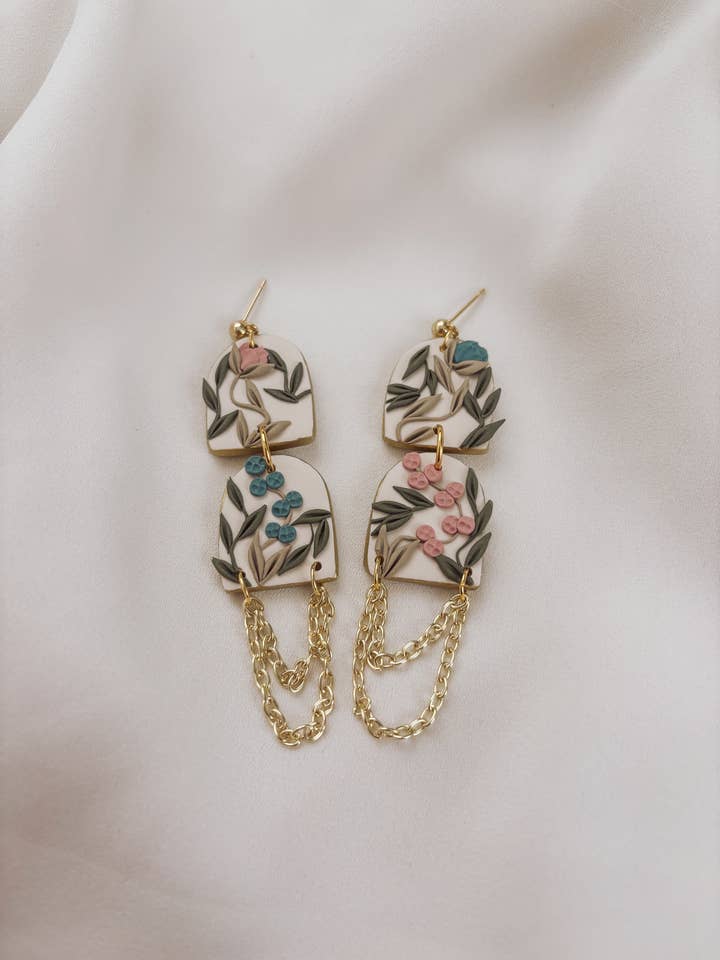 "Polin" Earrings, Bridgerton-Inspired Earrings, Spring for wholesale by Placed by Grace