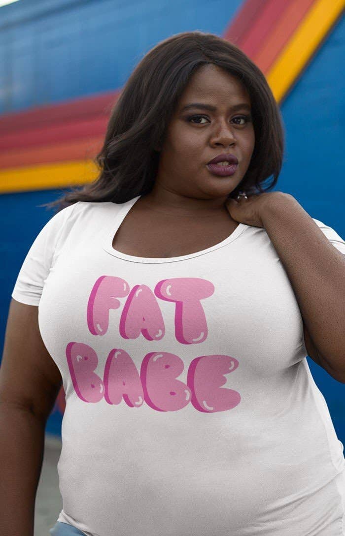 Chiaralascura - Wholesale Screen Printed T-Shirt - Unisex - Fat Babe -T-shirt unisex in cotone biologico6