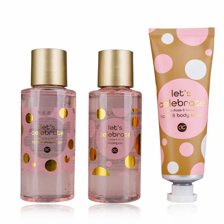 Accentra - Wholesale Bath & Body Set - Travel Set for Women Let's Celebrate, in Hardcase Case1