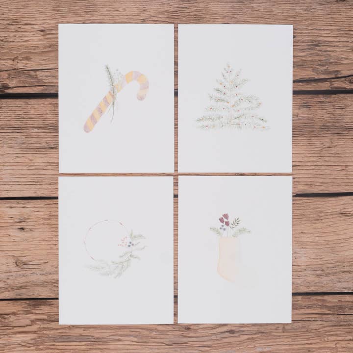 Collection de feuillages des fêtes pour la vente par Tiny Wolf Studio