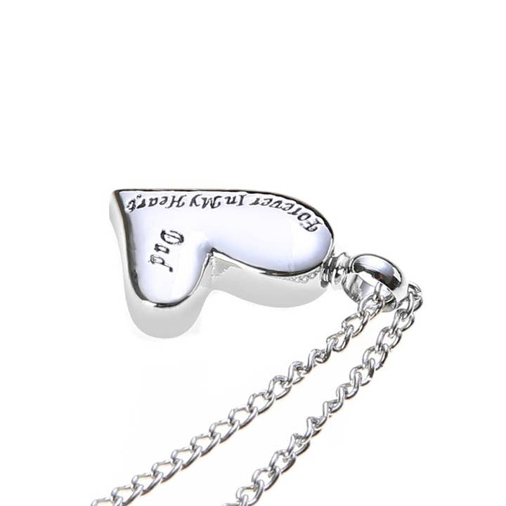 Cherished Emblems - Wholesale Pendant/Charm Necklace - Dad, Forever In My Heart Cremation Necklace
